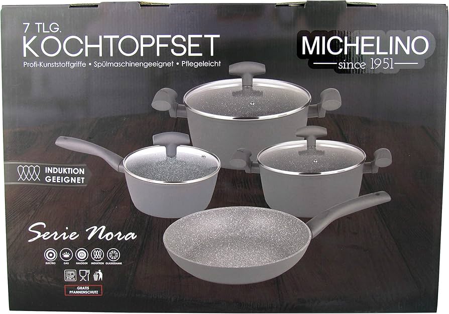 Michelino Serie Nora – комплект тенджери и тиган 7 части
