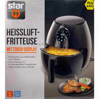 Star-Q Фритюрник с горещ въздух (Air Fryer) 3 L с тъч дисплей