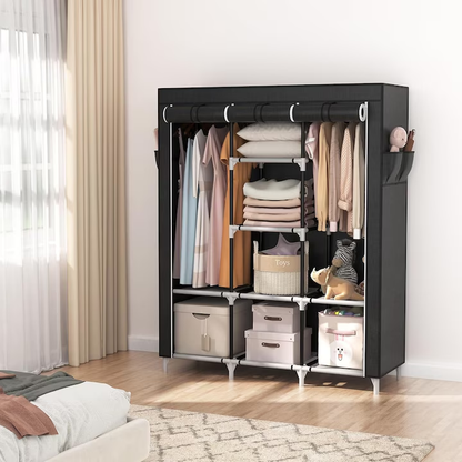 Трикрилен Текстилен Гардероб 170 х 130 х 45 см