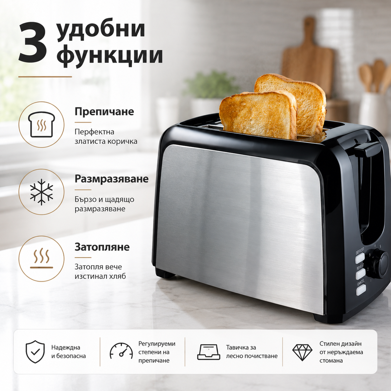 Тостер Star-Q от неръждаема стомана – 7 степенен